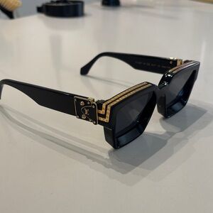 Louis Vuitton Black and Gold Sunglasses